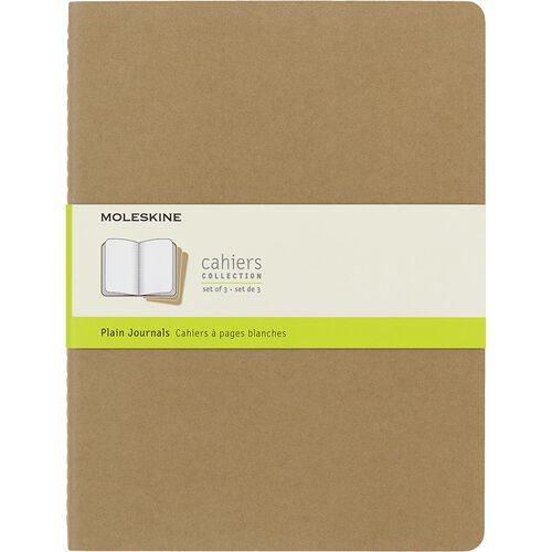 Moleskine Cahier Journals XL Kraft Brown Plain